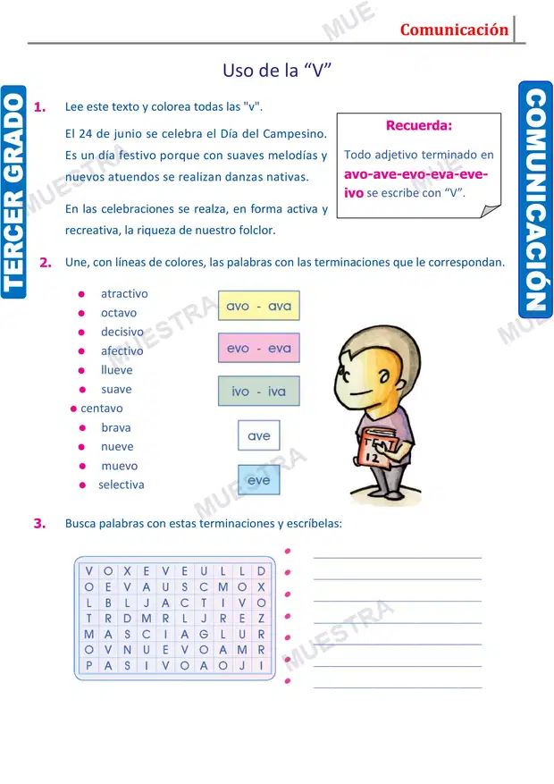 Muestra de Uso de la B y V