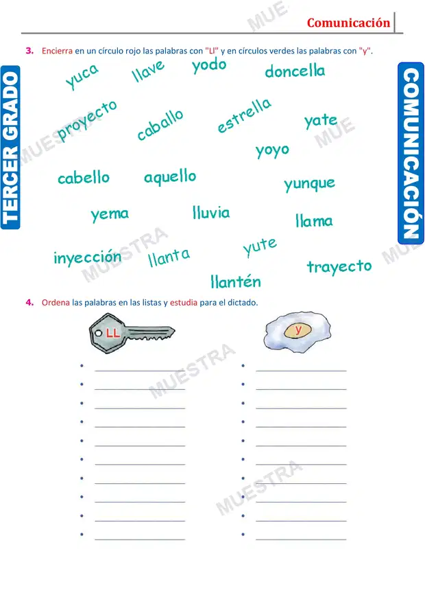 Muestra de Uso de la y LL