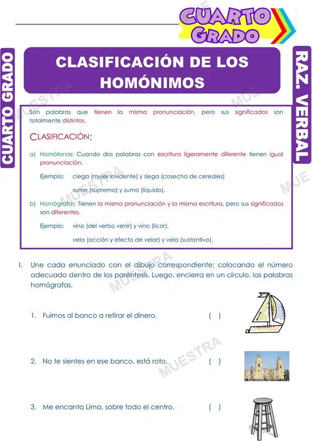 Clasificación de los Homónimos