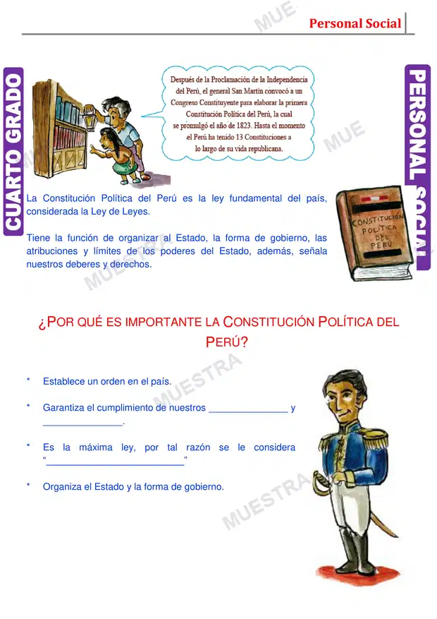 Muestra de Constitución Política del Perú