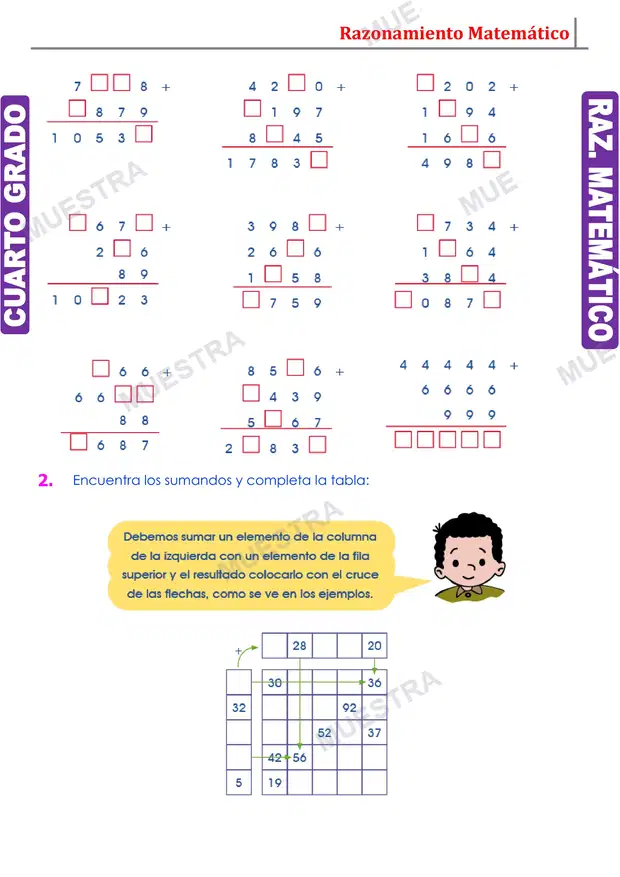 Muestra de Criptograma de Suma