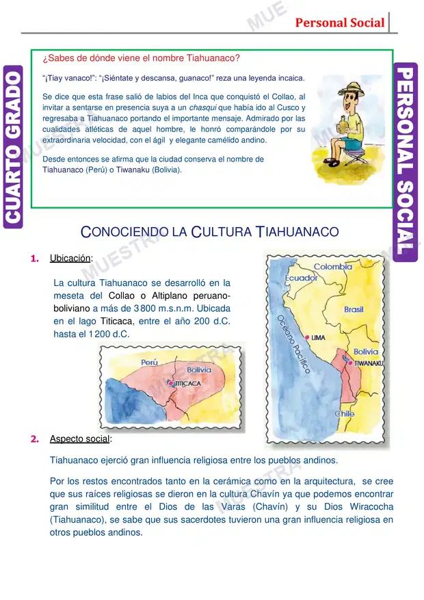 Muestra de Cultura Tiahuanaco Resumen