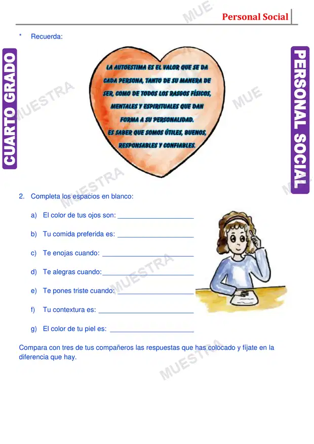 Muestra de Definición de Autoestima