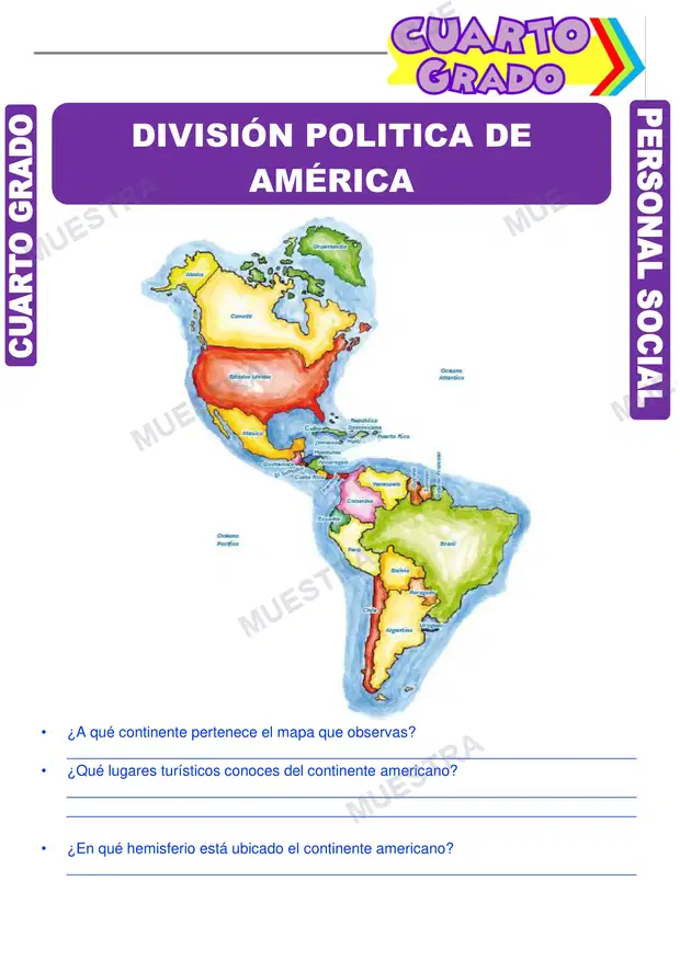 División Politica de América