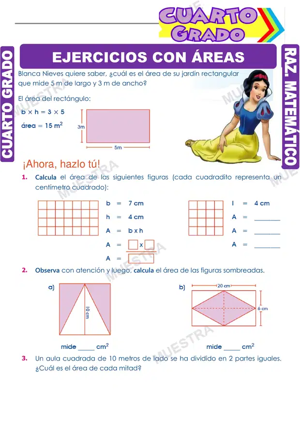 Ejercicios con Áreas