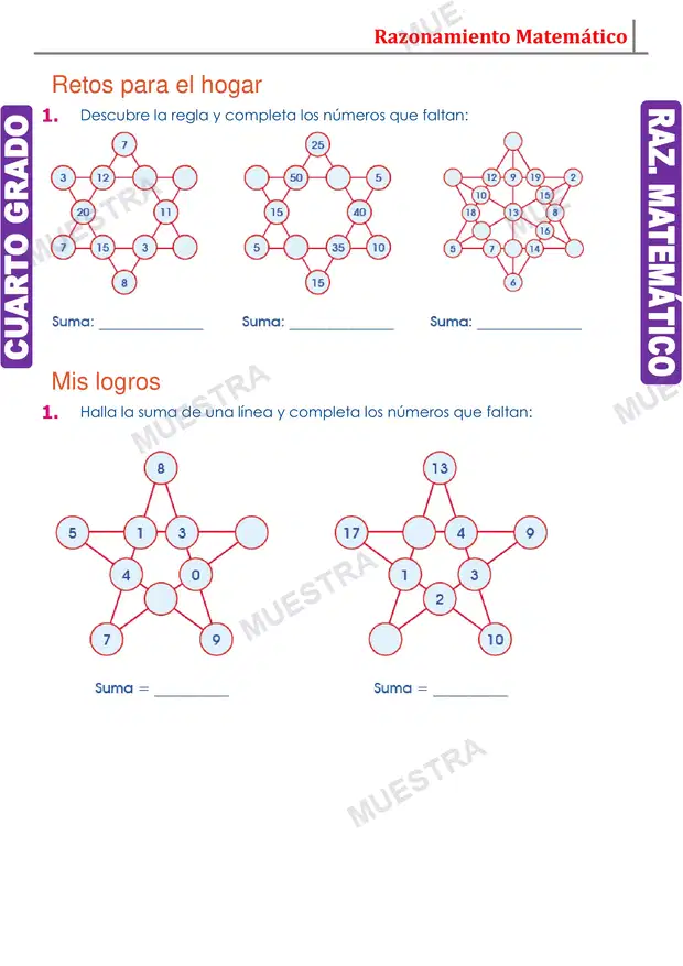 Muestra de Ejercicios de Estrellas Mágicas