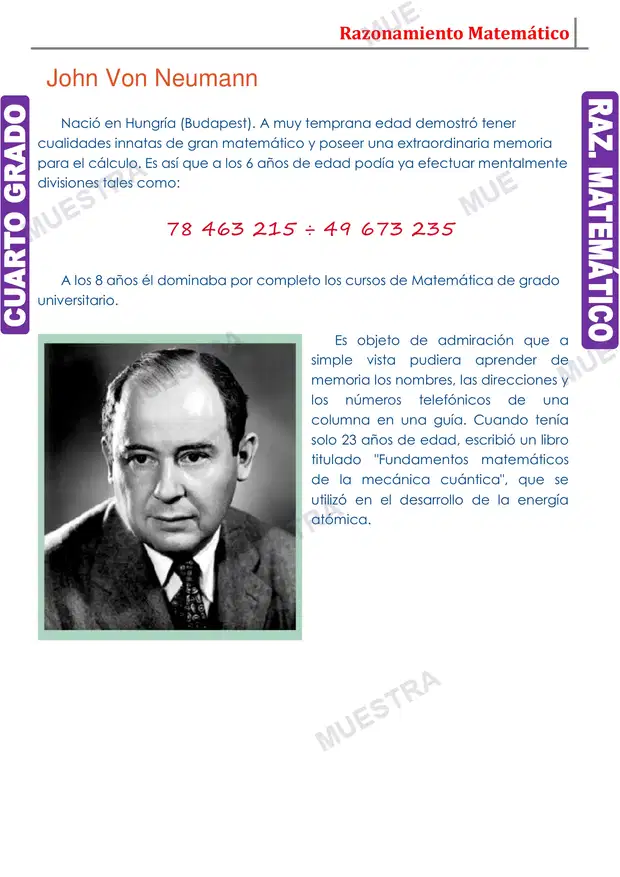 Muestra de Grandes Matemáticos