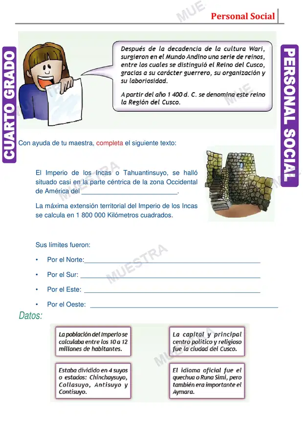 Muestra de Historia del Tahuantinsuyo