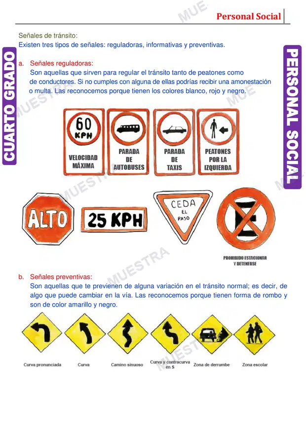 Muestra de Normas de Seguridad Vial