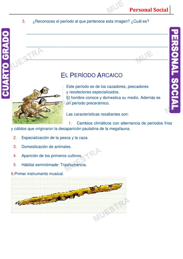 Muestra de Primeros Habitantes del Perú