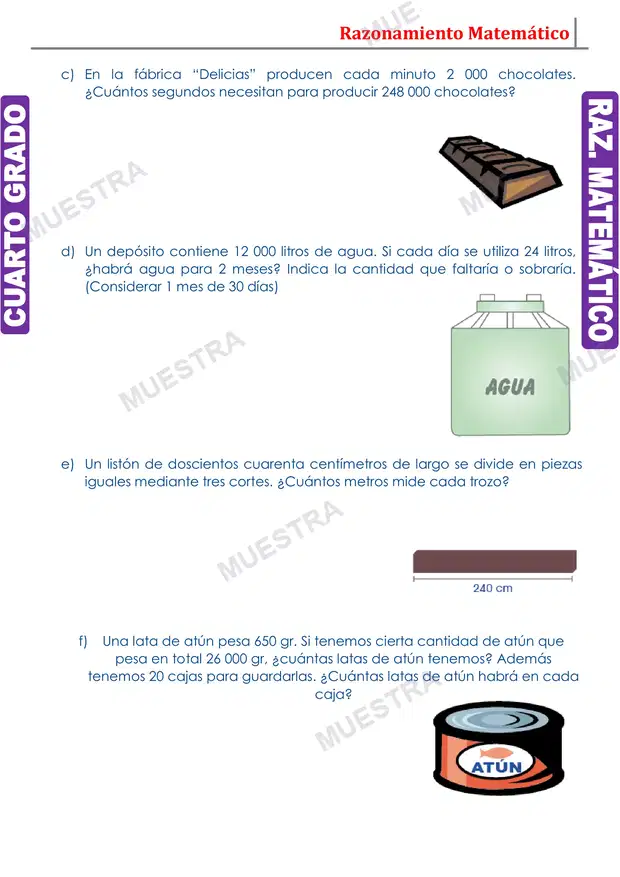 Muestra de Problemas con Divisiones