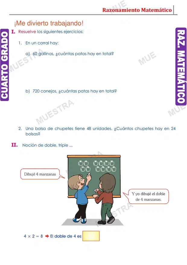 Muestra de Problemas con Multiplicaciones