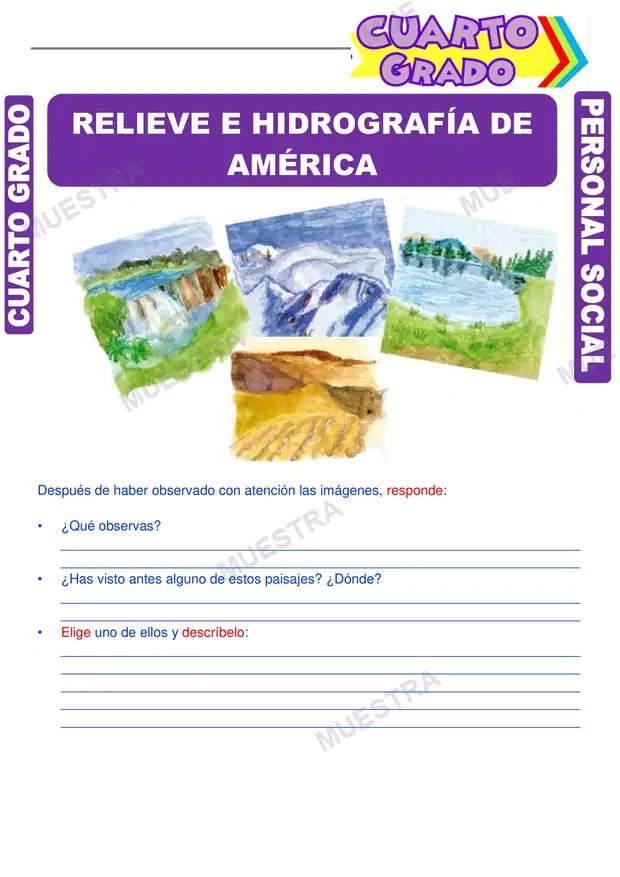 Relieve e Hidrografía de América