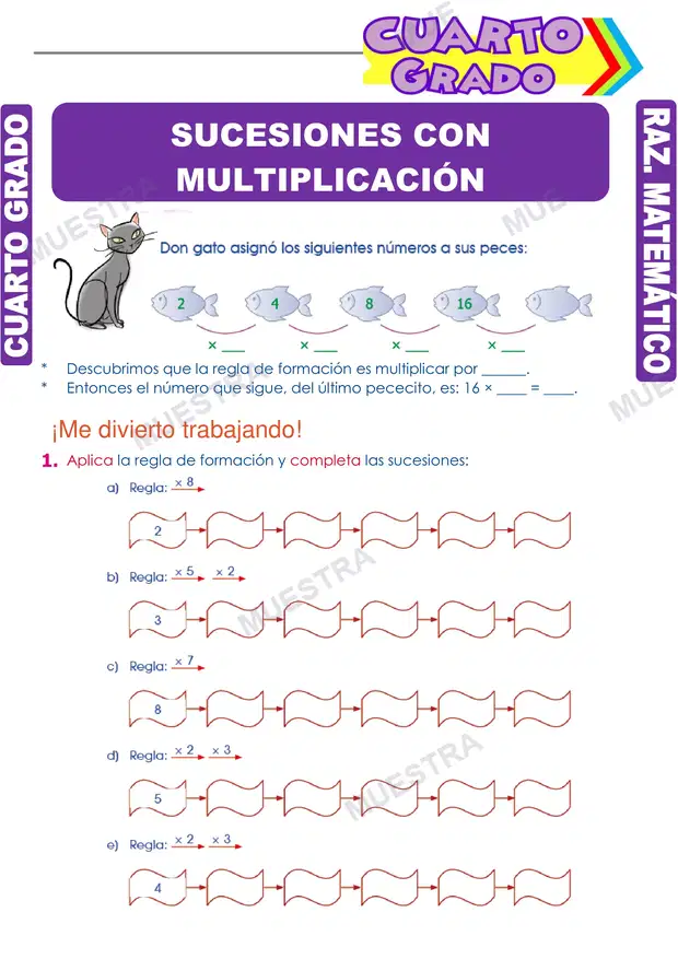 Sucesiones con Multiplicación