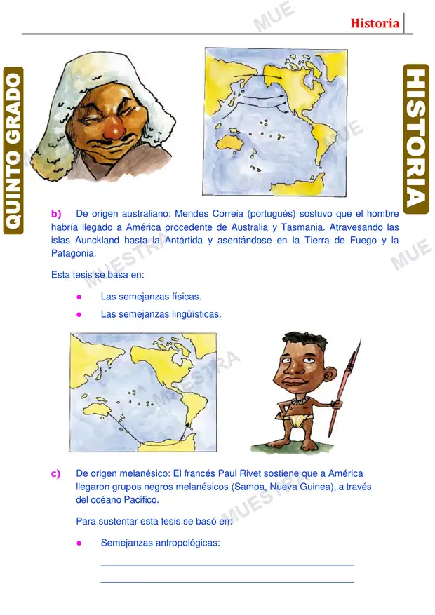 Muestra de Poblamiento de América Teorias
