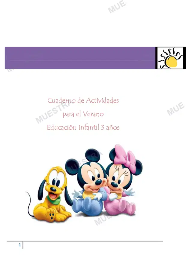 Cuaderno de Actividades para el Verano Educación Infantil 3 Años