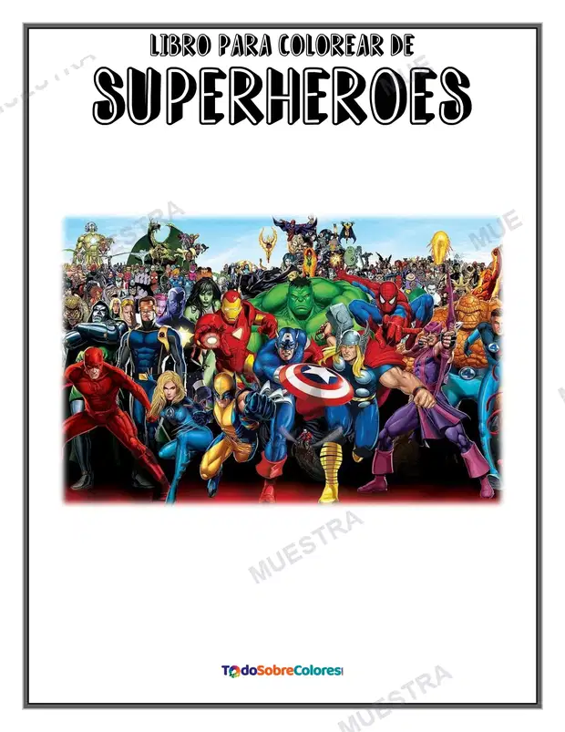 Libro para Colorear de Superhéroes