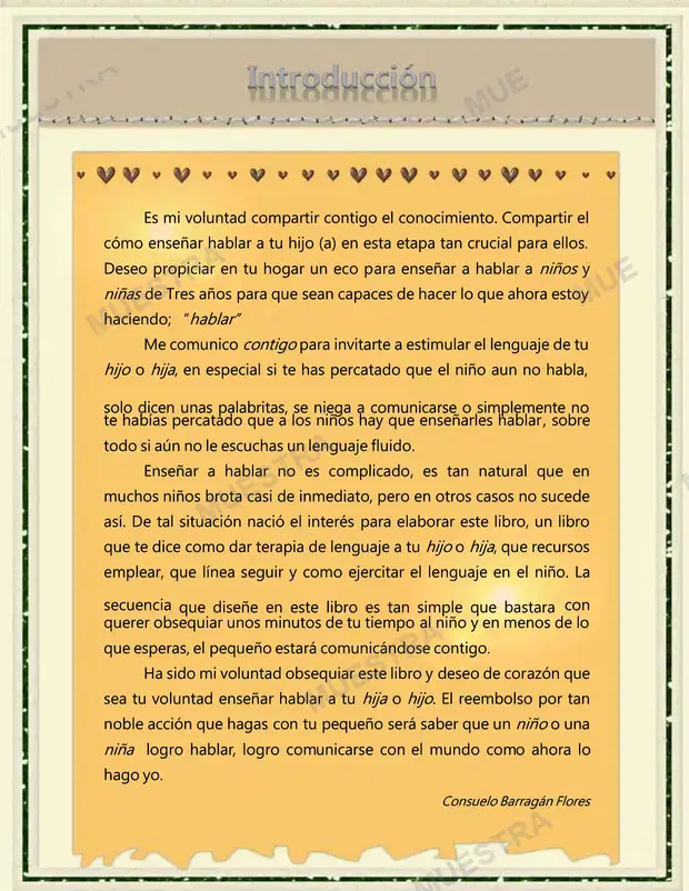Muestra de Terapia de Lenguaje