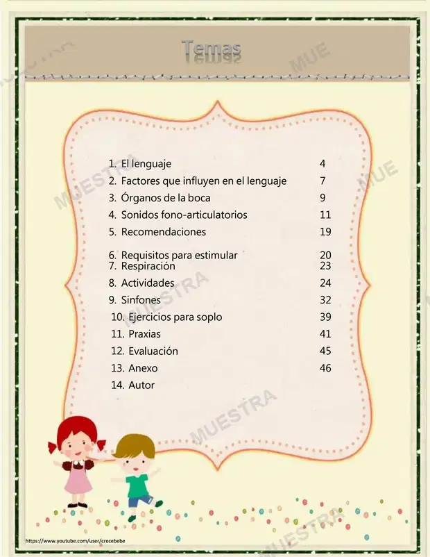 Muestra de Terapia de Lenguaje