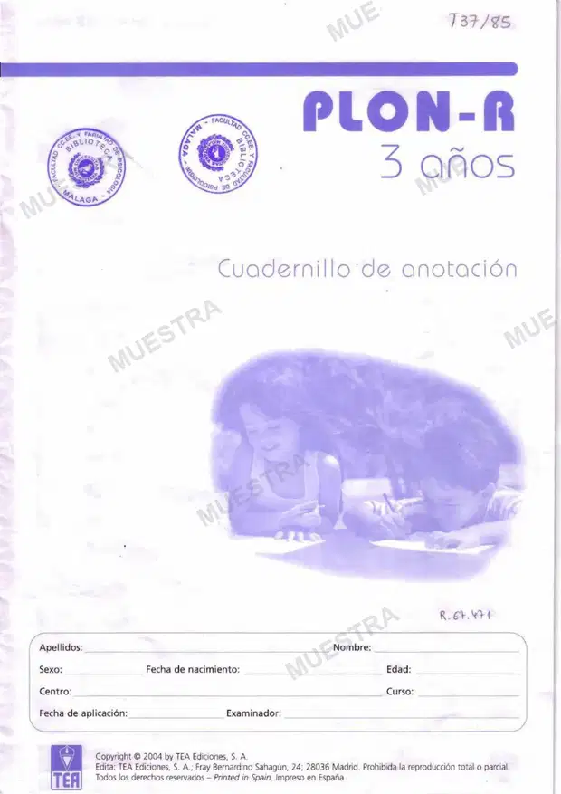 PLON-R Hojas de Respuestas
