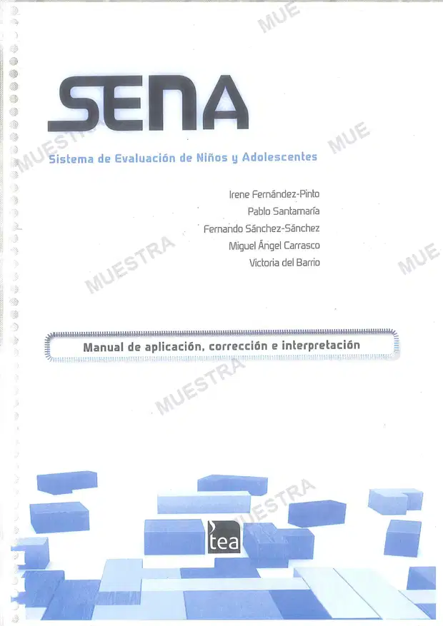 Muestra de SENA. Manual de aplicación, corrección e interpretación