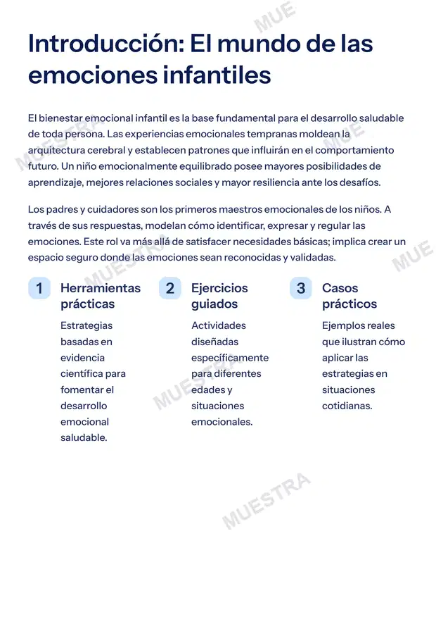 Muestra de Psicología Infantil para Niños