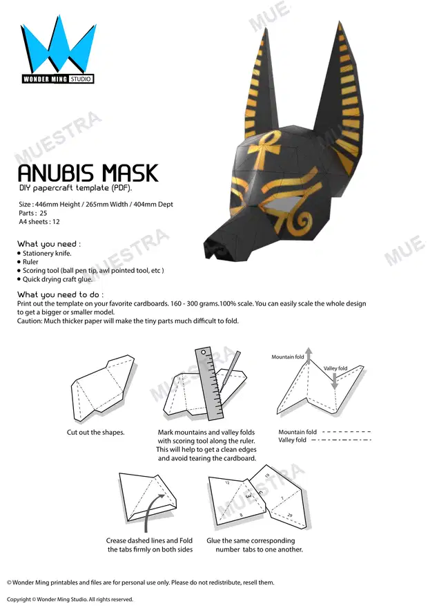 Anubis Mascara Instrucciones Wonderming