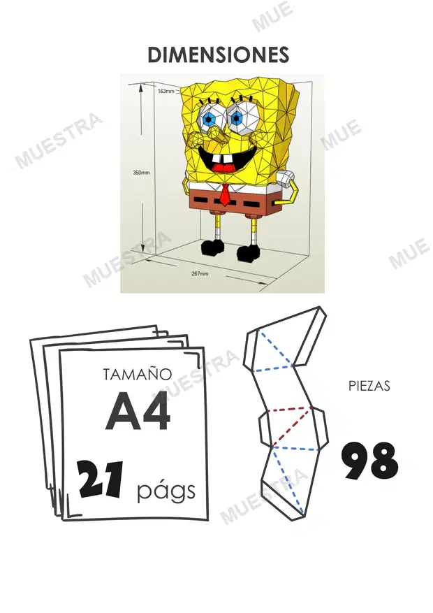 Muestra de bob esponja manual.