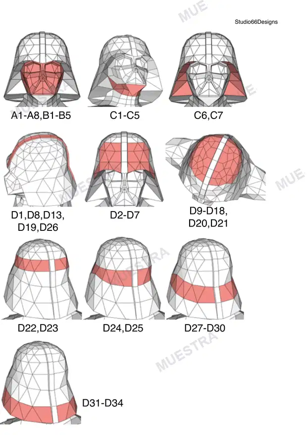 Muestra de busto dart vader