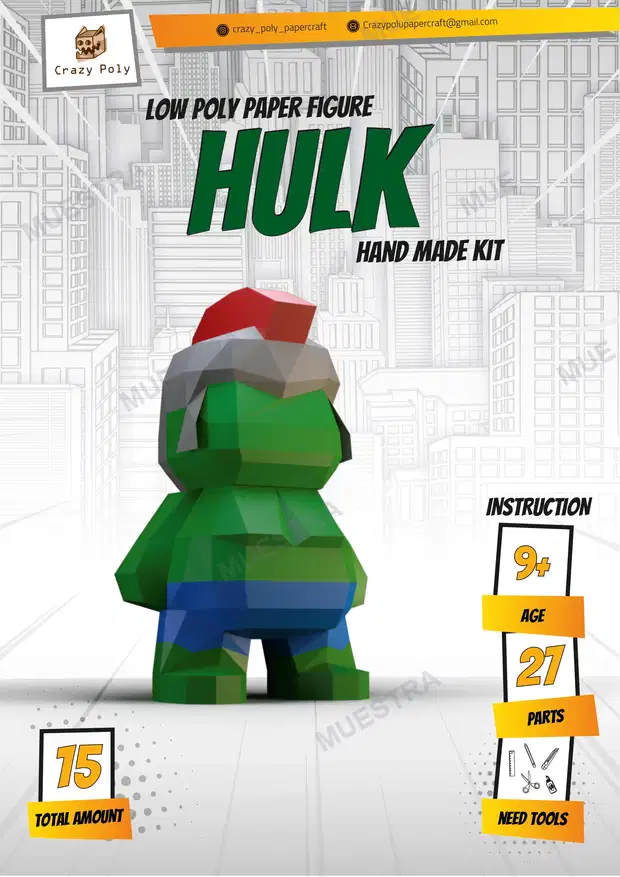 CrazyPoly Hulk instrucciones