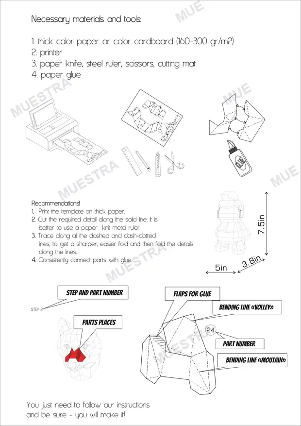 Muestra de CrazyPoly Hulk instrucciones