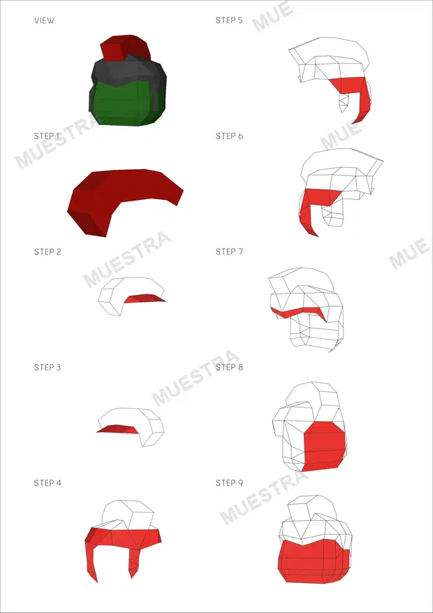 Muestra de CrazyPoly Hulk instrucciones
