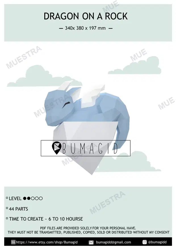 dragon bebe en roca