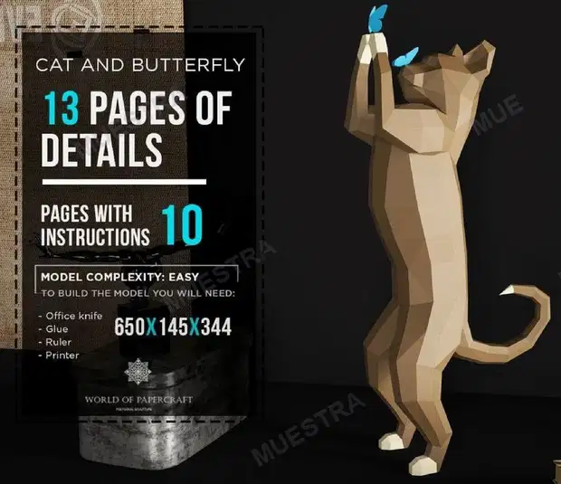 GATO CON MARIPOSAS WOFP