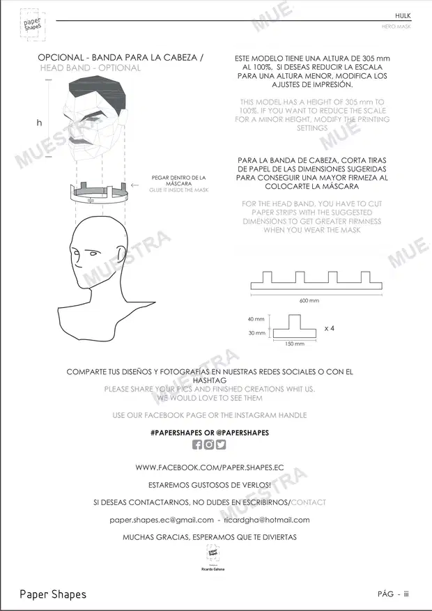 Muestra de HULK-PAPERSHAPES