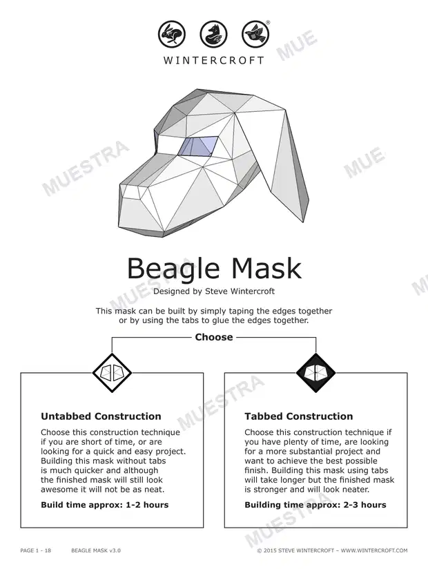 Máscara Beagle (Wintercroft WC01)