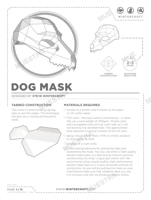 Máscara Cráneo de Perro (Wintercroft WC121)