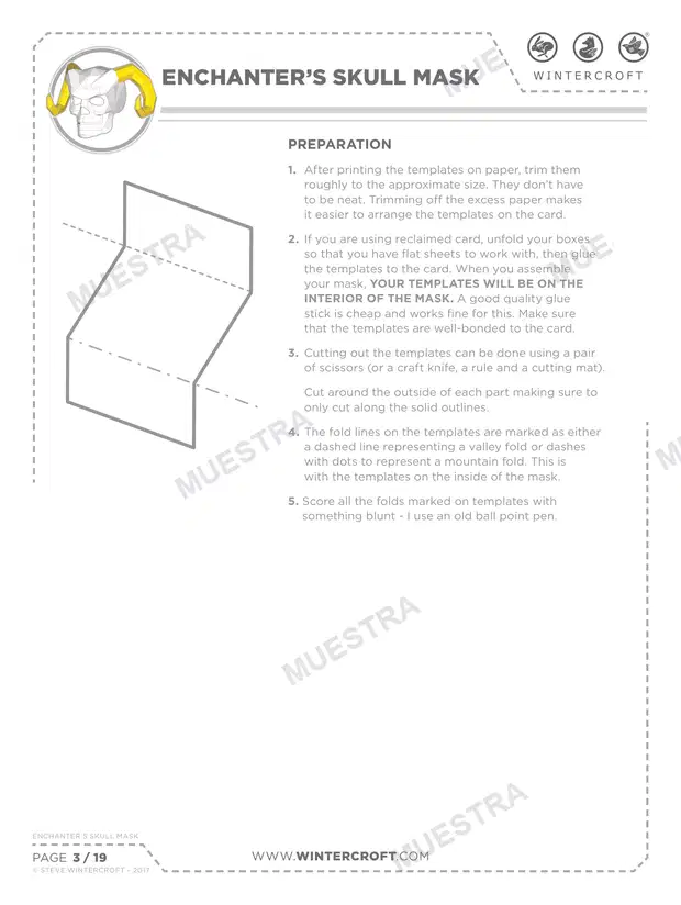 Muestra de Máscara Cráneo del Encantador (Wintercroft WC95)