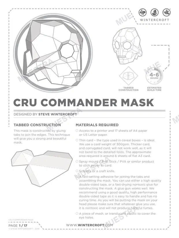 Máscara CRU Commander (Wintercroft WC119)