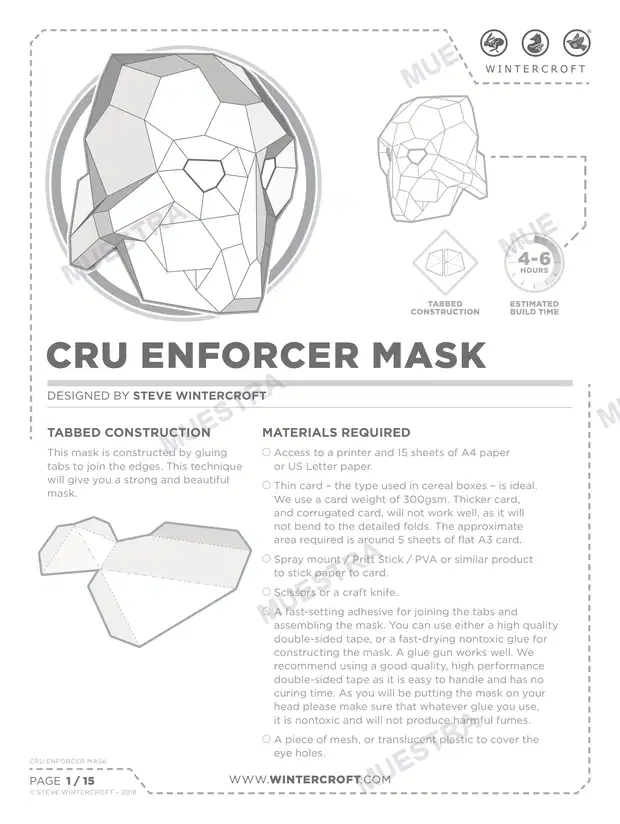 Máscara CRU Enforcer (Wintercroft WC118)