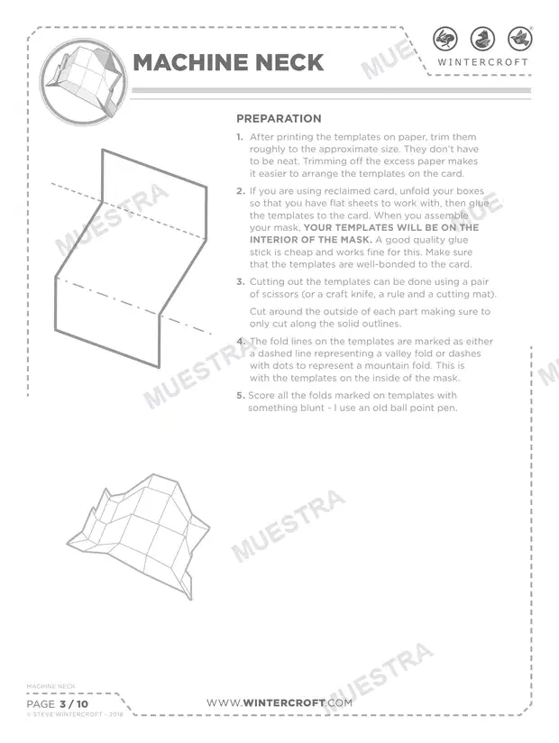 Muestra de Máscara Cuello Máquina (Wintercroft WC117)