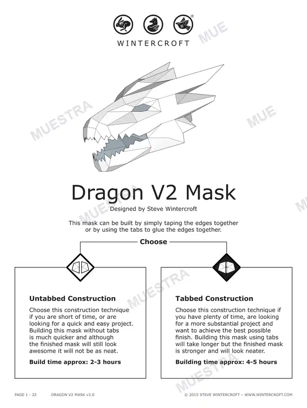 Máscara Dragón V2 (Wintercroft WC48)