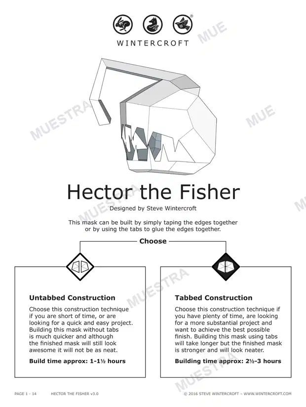 Máscara Héctor el Pescador (Wintercroft WC78)