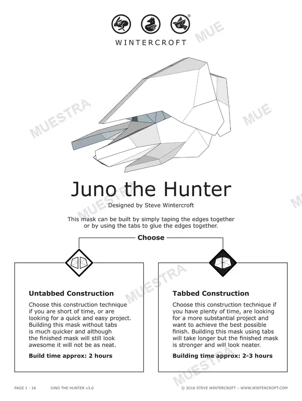 Máscara Juno la Cazadora (Wintercroft WC79)