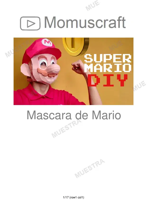 Máscara Mario Bros