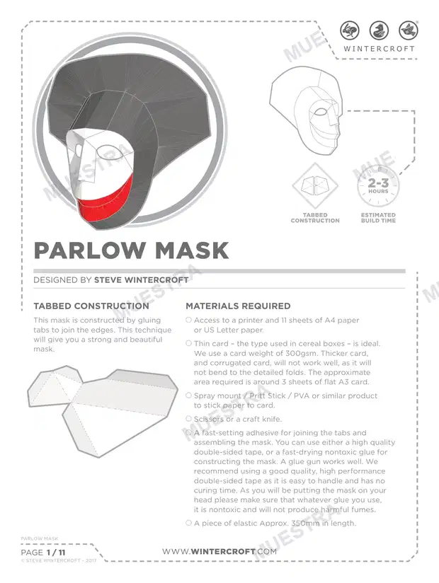 Máscara Parlow (Wintercroft WC101)