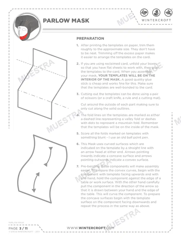 Muestra de Máscara Parlow (Wintercroft WC101)