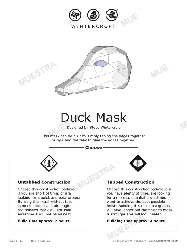 Mascara Pato