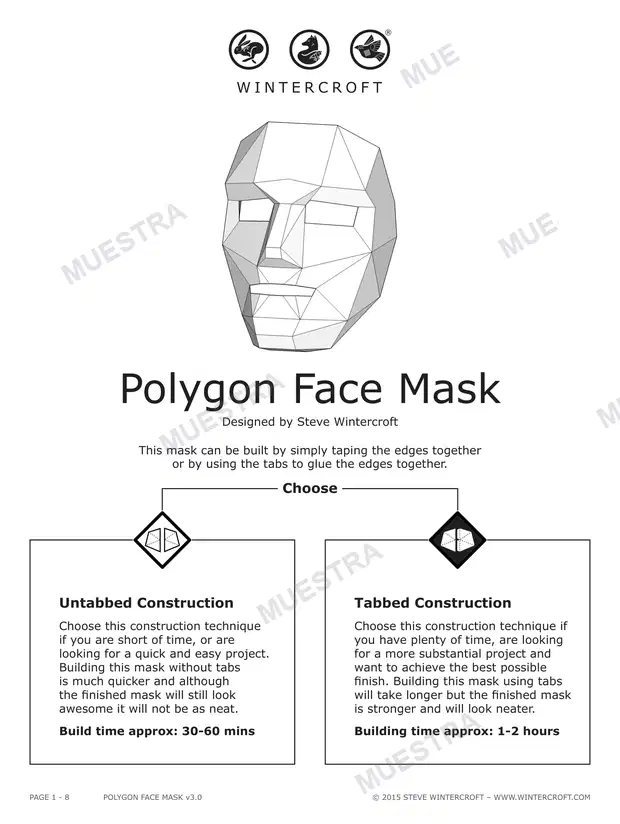 Máscara Rostro Poligonal (Wintercroft WC17)
