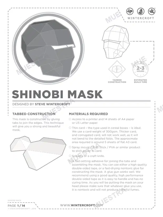Máscara Shinobi (Wintercroft WC116)
